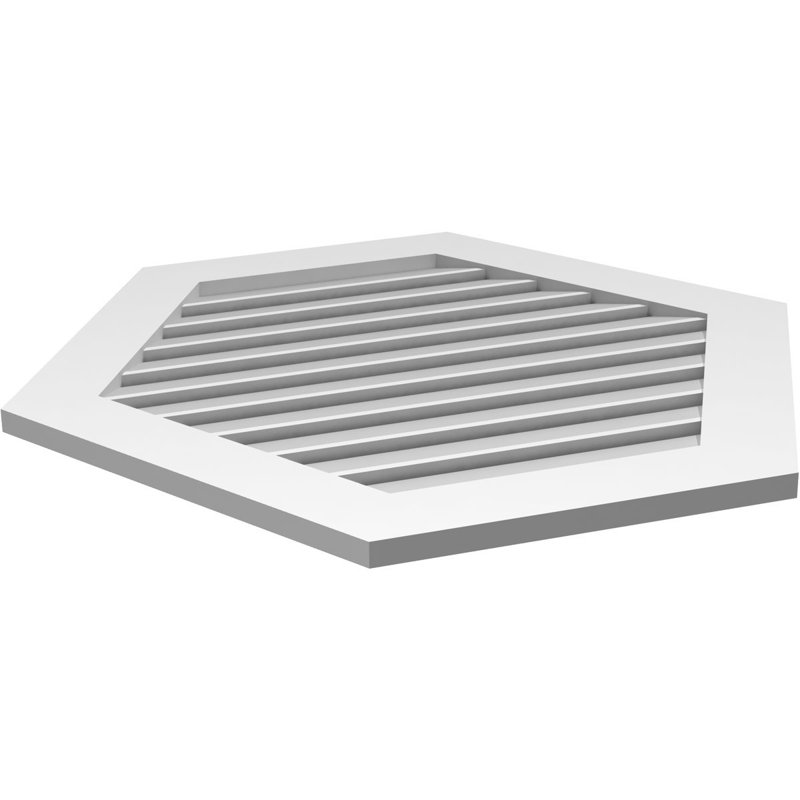 Évent horizontal fonctionnel à pignon en uréthane à surface horizontale Signature, H 34 po x l 36 po x P 1 po