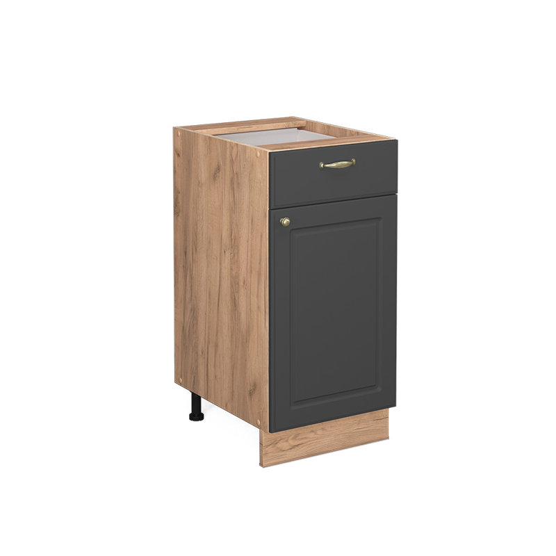 Fame 305 + front ant gold country house_40 x 82 x 51.6, Black/Brown