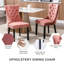 5-Piece Modern Dining Set: 42.1" Marble-Look MDF Table & 4 Velvet Upholstered Chairs-52098755-52098762