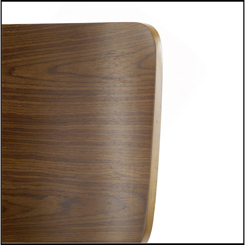 Tabouret de bar d'intérieur en bois Pari, finition noyer, ensemble de 2