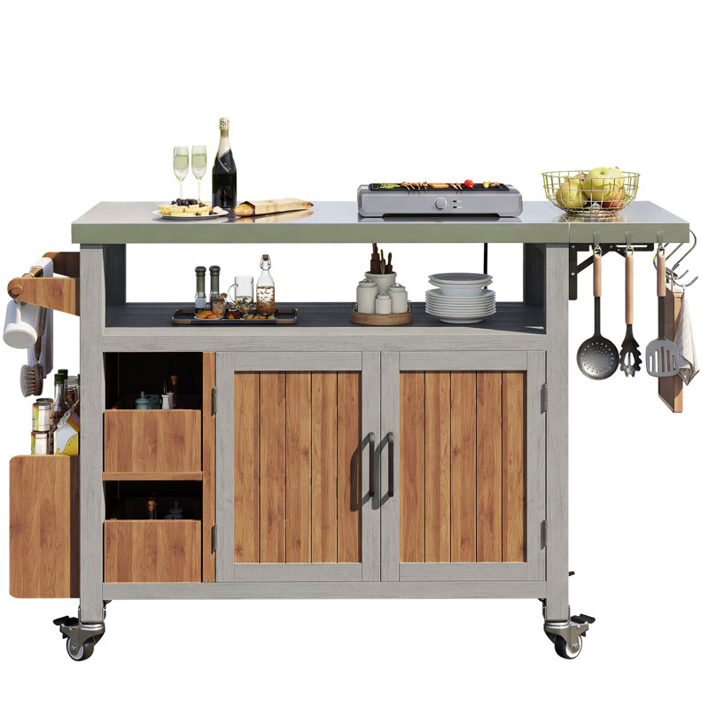 Mobile Garden Cabinet Grill Cart