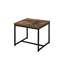 Table rectangulaire en chêne patiné avec barre transversale noire - Pieds en métal au design stable et moderne