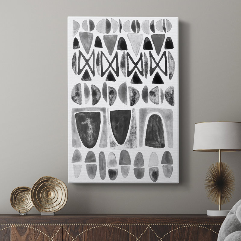 Grey Arches II -Custom Wrapped Gallery Cavas, 18" H x 12" W