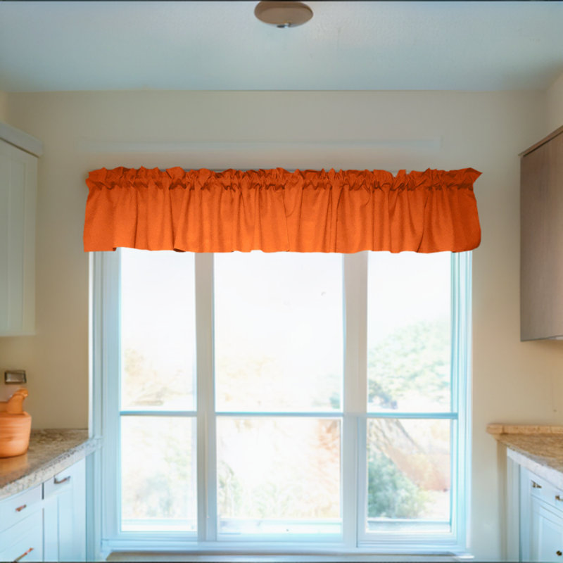 Cantonnière sur mesure l 58 po Pastorella, L 58 po x L 14 po, Orange