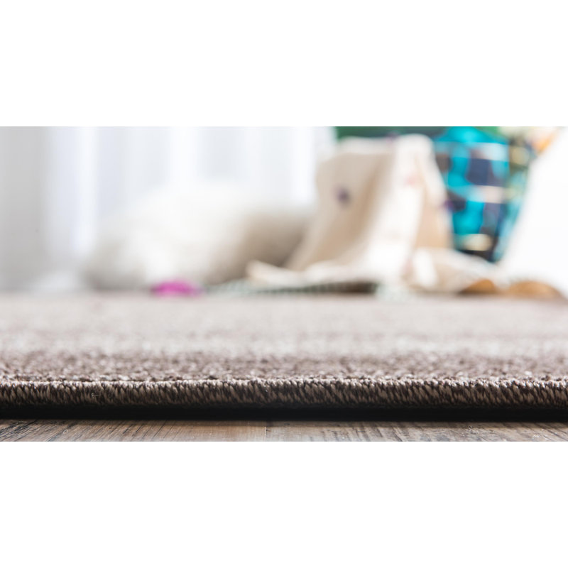 Tapis géométrique en polypropylène tissé à la machine Cante, Rectangle 7 pi 10 po x 11 pi 4 po