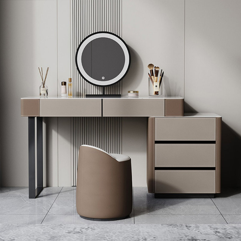 Makeup Vanity with Light mirror,5 drawers