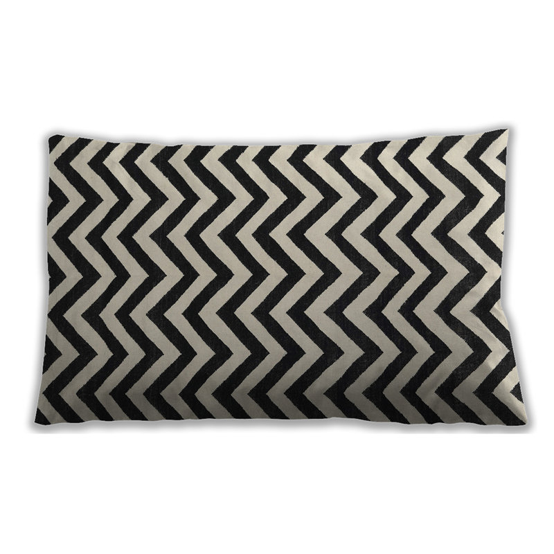 Chevron Throw Pillow, Microsuede
