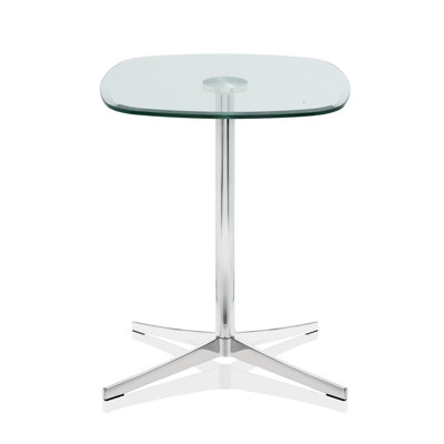 Axium Table Glass Top Metal Base Dining Table