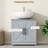 Pedestal Sink Storage Cabinet, Bathroom Sink Cabinet with 2 Barn Doors and Adjustable Shelf (Without washbasin)-122273756