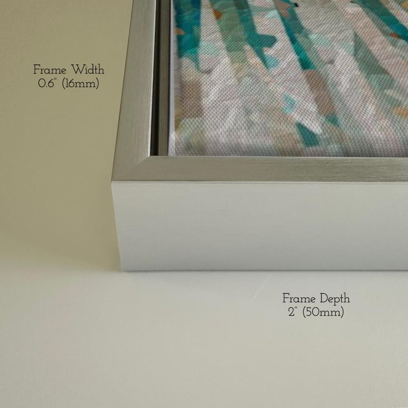 «Jeremiah 17: 9 Hidden Profondeurs» par Mark Lawrence - impression sur toile, H 36 po x l 36 po, Cadre plat flottant, Argent