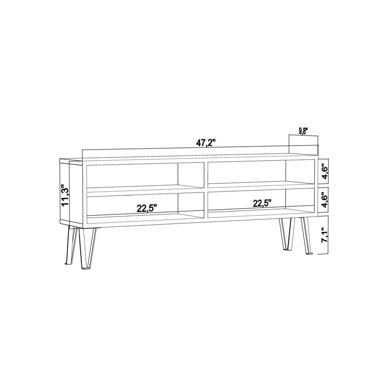 Chayzen TV Stand for TVs up to 50", Oak/White