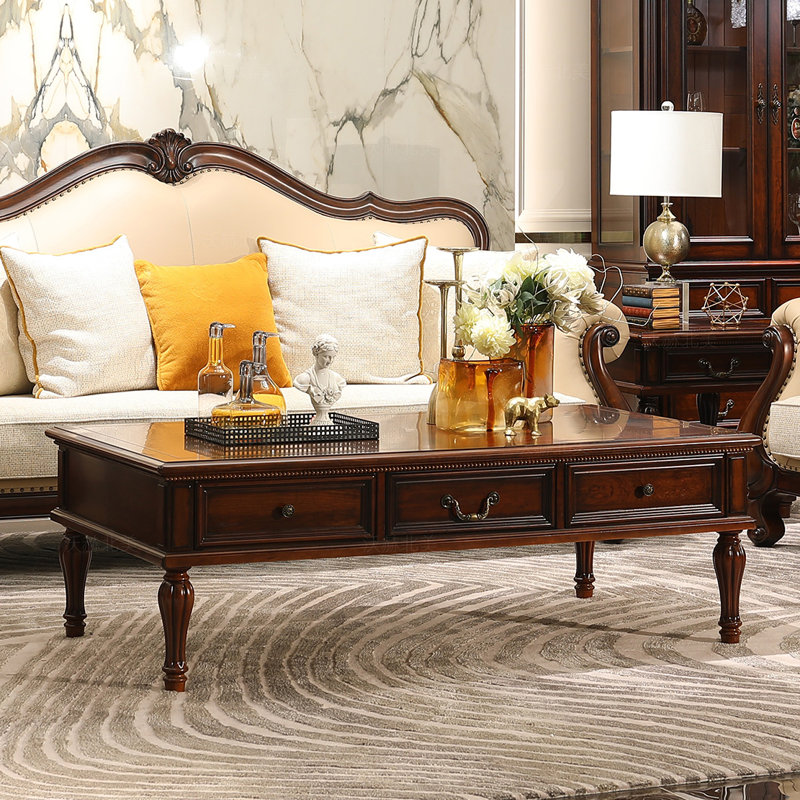 American cherry wood coffee table