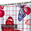 Rideau de douche Red Butterflies-1839047786
