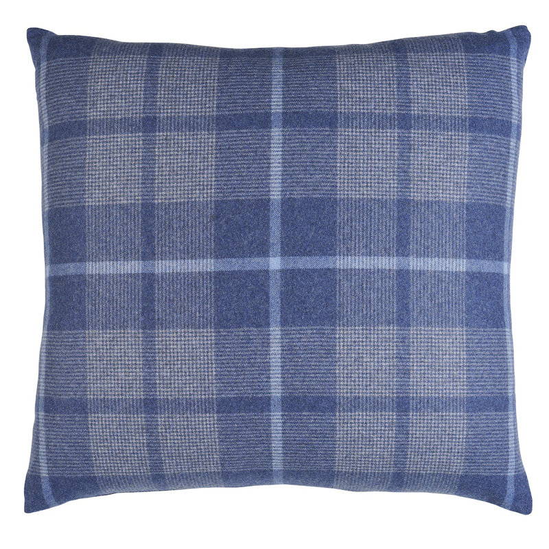 Montana Wool Plaid Pillow, Slate
