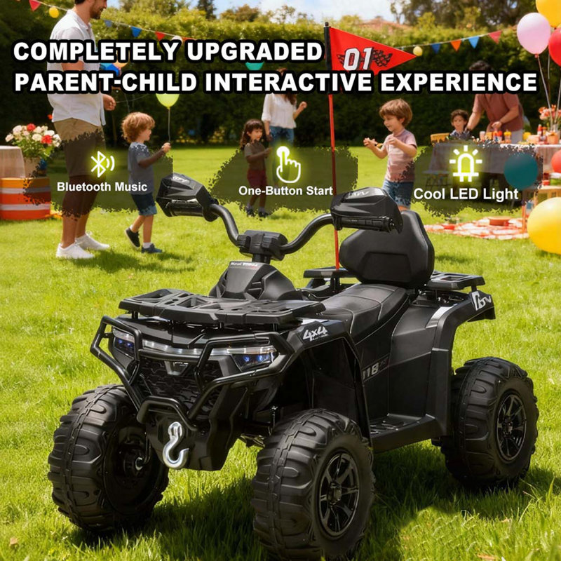 24V ATV TOY CARS 3-8 (No RC), Noir