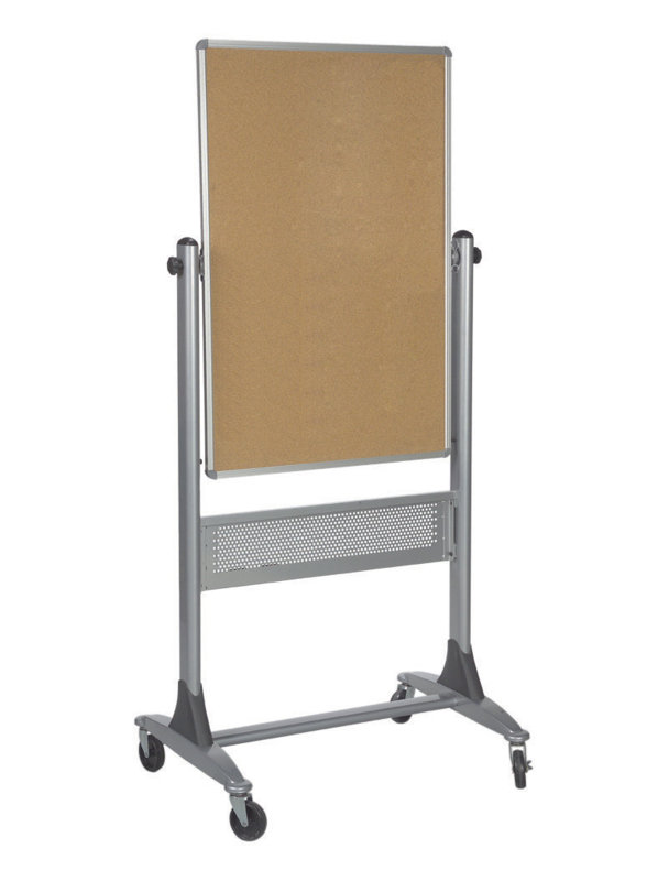 Platinum Reversible Freestanding Porcelain Reversible Small - 2' - 4' Bulletin Board