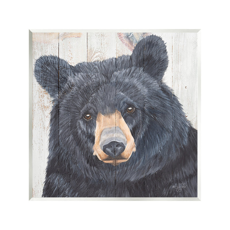 Ours noir rustique, art mural par Diane Fifer