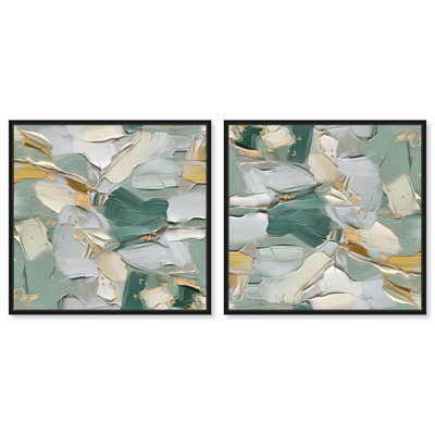 Ensemble de planchers de forêt, "Modern Abstract Canvas" par Art Remedy