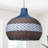 Unique Blue Rattan Pendant Light,Basket Chandelier for  Kitchen Hallway Dining Farmhouse-329437624