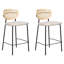 Vinehill Upholstered Counter Stool with Metal Frame