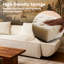 Canapé convertible désossé 79,5 po Cloud Couch 3-en-1 sans assemblage requis avec accoudoir arrière pliable pour le salon, beige-806894289