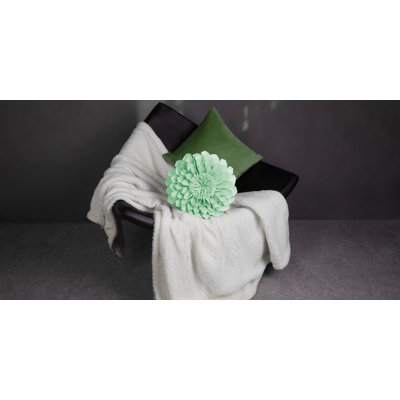  3D Floral Accent Pillow Handmade Flower Throw Pillow Decorative Cushion Cover & Insert