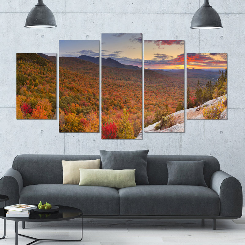 «Endless Forêts in Fall Panorama», reproduction de photo à multiples images sur toile