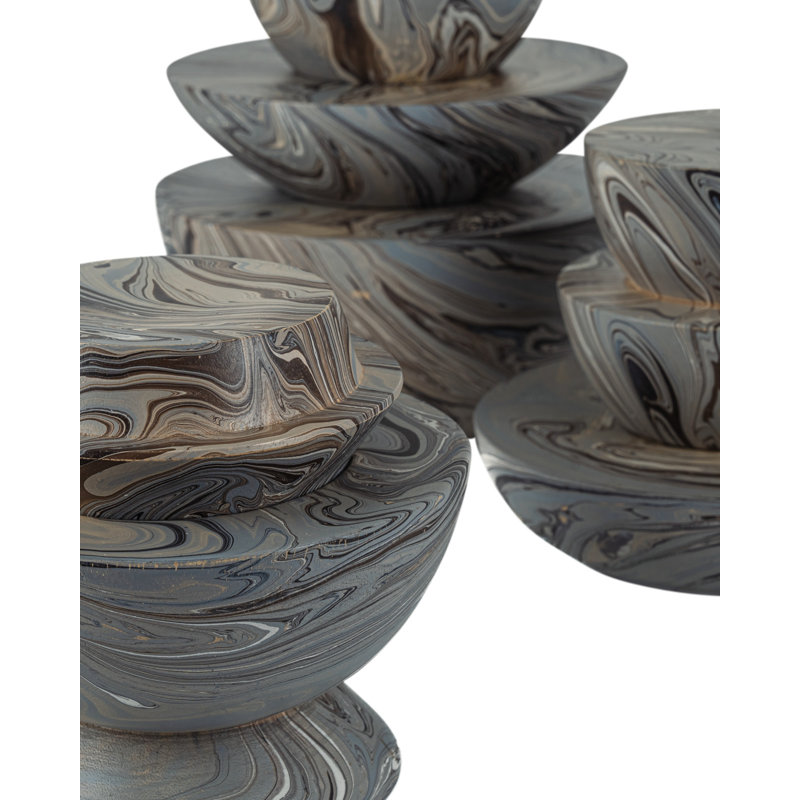 Marbleized Handmade Wood Decorative Box
