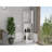 White Freestanding Bar Cabinet With Ample 8 Storage Space Stylish Capacity And Practical-606177375