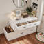 Commode 12 tiroirs double face de 61,9 po de largeur avec banc de rangement, rangement pour îlot de chambre et rangement pour chambre à coucher-1816828126