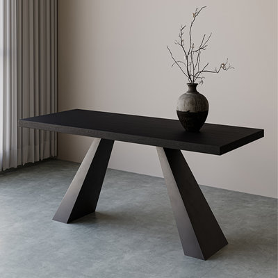 Table de salle à manger rectangulaire noire