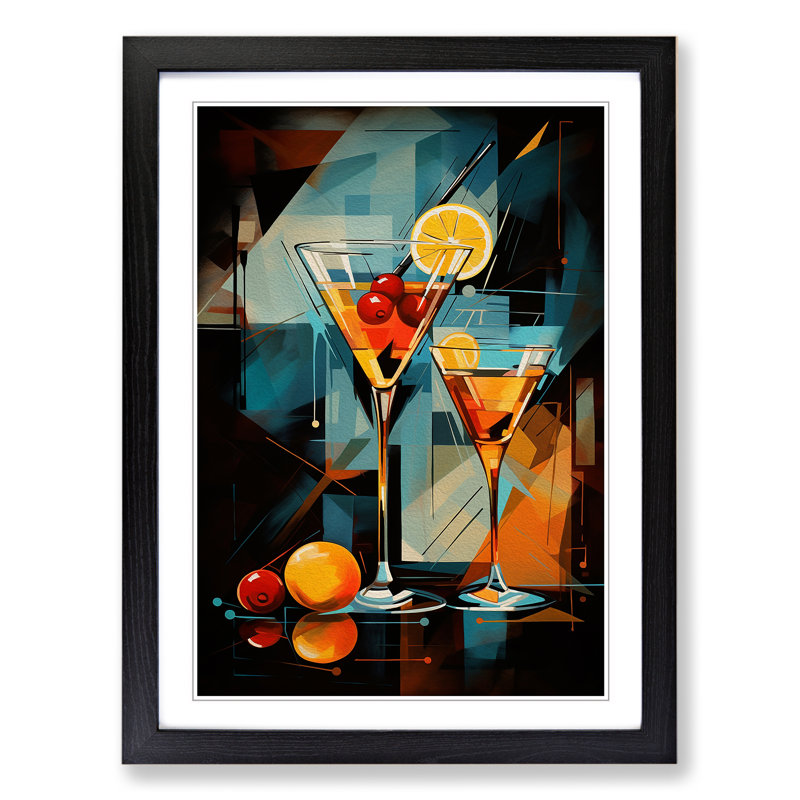 Single Picture Frame Print on Wood, 46cm H x 34cm W, Black Framed