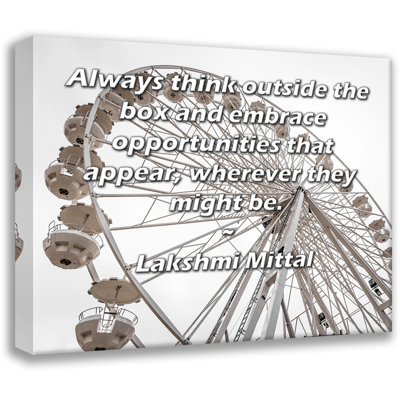 Toile tendue d'ArtsyQuotes par Lakshmi Mittal: «Toujours sortir des sentiers battus et profiter des occasions qui se présentent, où qu'elles se trouvent.