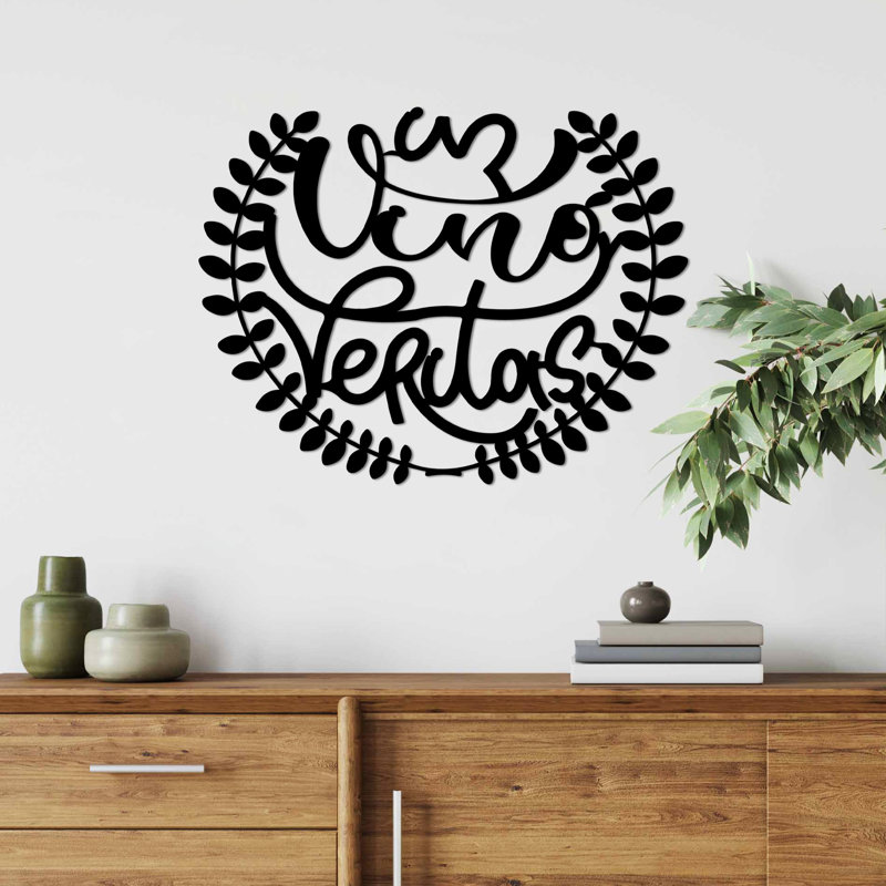 Stylish Decorative Metal Wall Accessory, Black, 22.0 x 17.3 inches | 100% Metal Construction, Thickness: 0.06 inches | Lightweight Design (1.8 lbs) | Perfect for Home Décor & Modern Interiors
