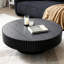 Table basse ronde ronde de 30,68 po avec base, table d'appoint moderne pour la vie en appartement de 30,68 po, piédestal
