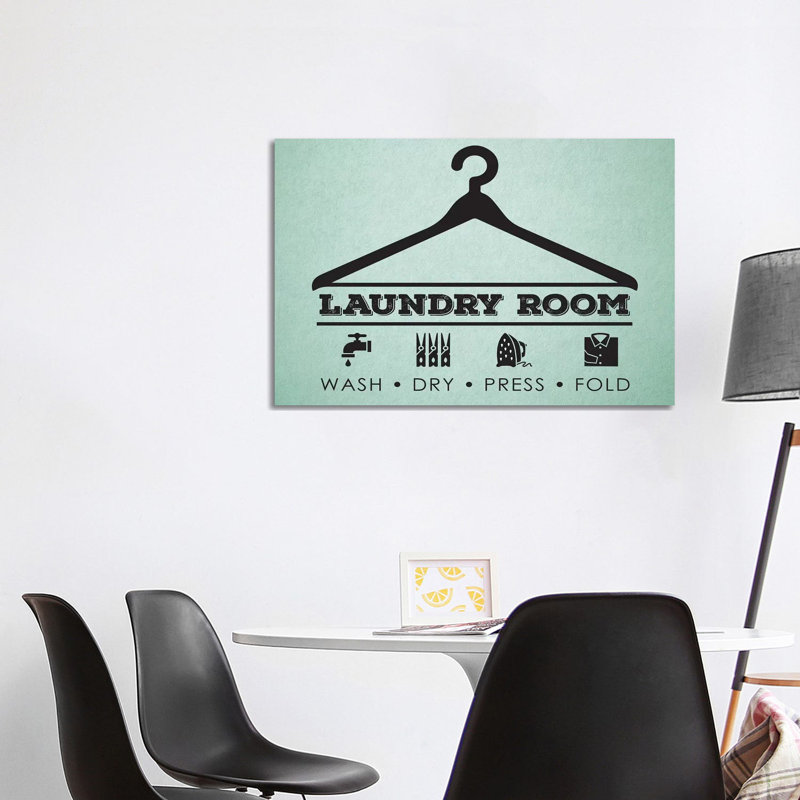 Laundry Mint III 1 Piece Wrapped Canvas Wall Art, 101.6 cm H x 66.04 cm W x 1.91 cm D
