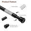 Tige de tension à ressort réglable, diamètre de 1/2 po, tube d'acier, paquet de 6, noir, 15,7 à 27,5 po-1972057646-1972057632