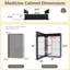 Armoire à pharmacie encastrée en aluminium noir avec miroir 24 po x l 24 po x H 30 po Flora-793913204-793913207