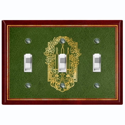 Patterned 3 - Gang Toggle Light Switch Standard Wall Plate