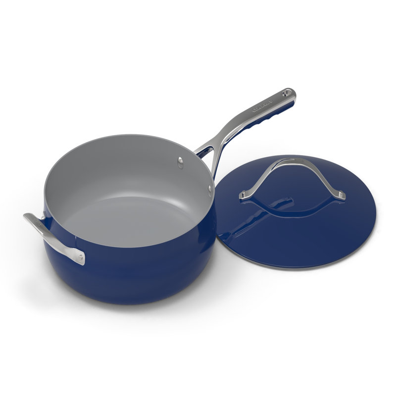 Cuisinart Culinary 4.5 Quarts Non-Stick Aluminum Saute Pan with Lid, Sapphire