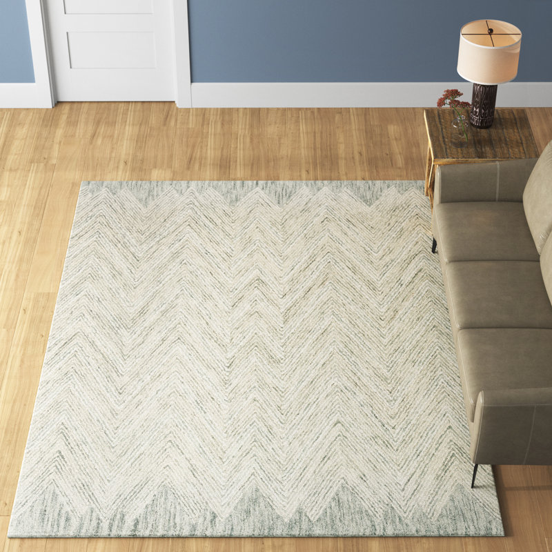 Kerron Wool Chevron Indoor Rug, Rectangle 5' x 7'6"
