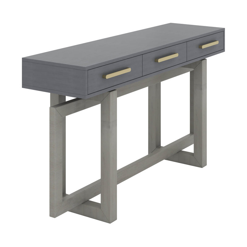 57-Inch Console Table, Minimalist Style Extra Long Entryway Table Sofa Table With Three Drawers & Sturdy Construction