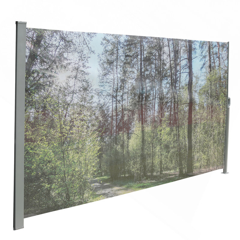 Pare-soleil latéral rétractable 71 "X138", semi-transparent avec impression UV, Upf50 +, idéal pour bloquer le soleil et le vent, créant un espace privé