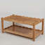 Table de centre rectangulaire avec rangement ouvert