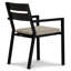 Pacifica Dining Arm Chair - White - Canvas Flax-404773876-404773873