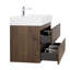 Meuble-lavabo de salle de bain en noyer 36 po - Lavabo, rangement maximum, lisse, poignée, noyer flottant moderne, grand silencieux,