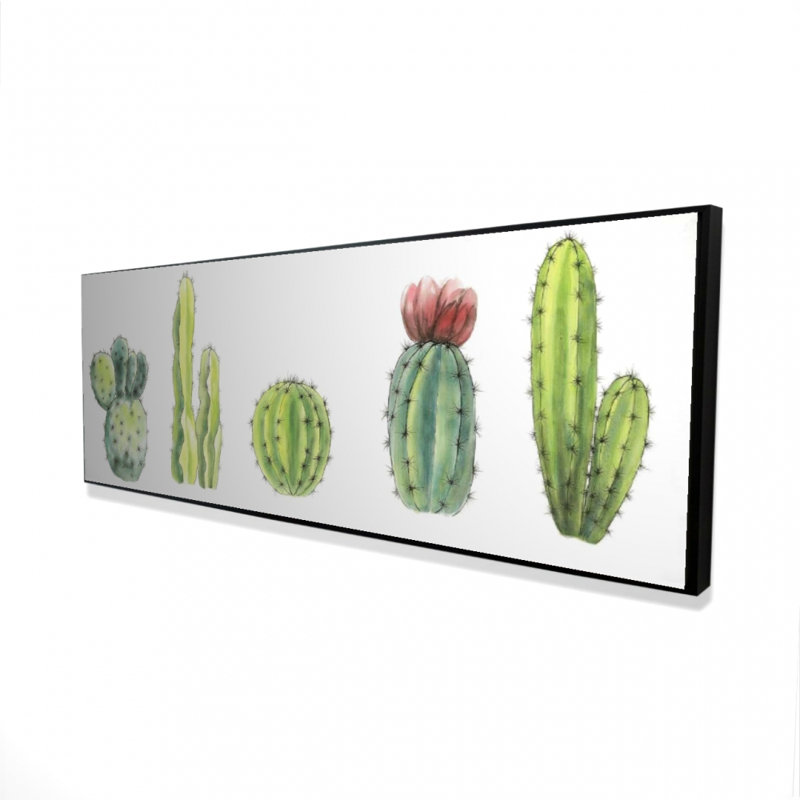 Tiny cactus set - Bedroom illustrative framed canvas decor