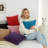 Beige  Set of 2 Corduroy Reversible Throw Pillows size  12"x20" Lumbar pillow  FULL set with inserts-96412499-96412491