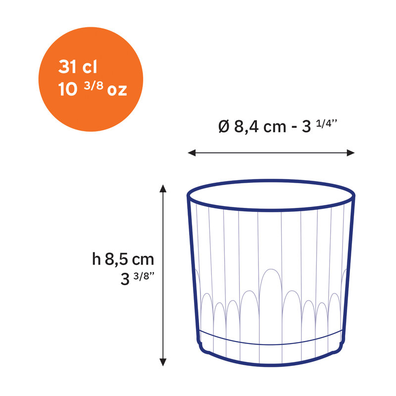 Ensemble de 6 verres Manhattan, 10,88 oz