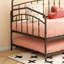Lit de jour simple Fox avec lit gigogne simple, noir